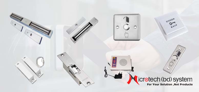 Access Control System Lock, Push Button, RF Button, Apps, Accessories BD